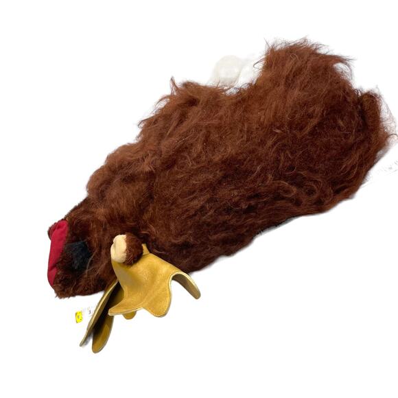 Vintage 1981 Mary Johnson Moose Reindeer Hand Puppet 19" Fuzzy Expressive RARE - Picture 4 of 11